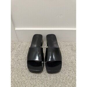 Steve Madden Chunky Block Heel Slide Sandals Harlan’ Black Sz 7